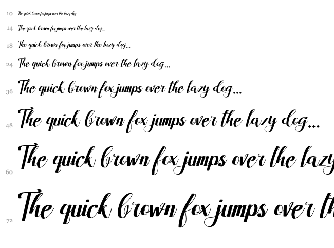 Amandella font waterfall