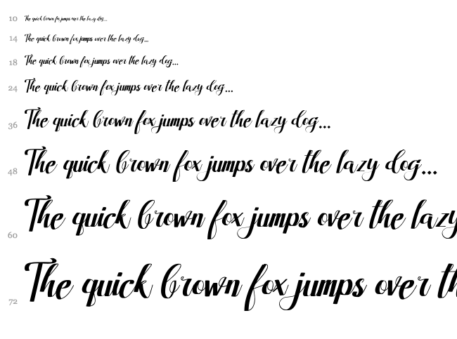 Amandella font waterfall