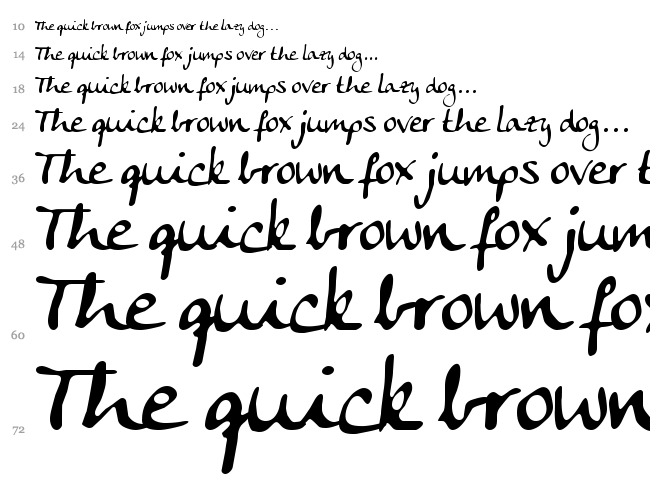 Anke Calligraphic FG font waterfall