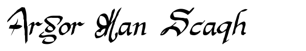 Argor Man Scaqh font