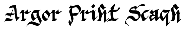 Argor Priht Scaqh font