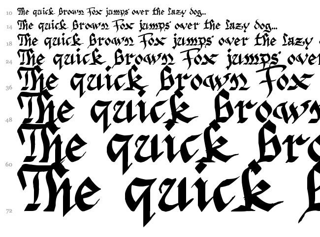 Argor Priht Scaqh font waterfall
