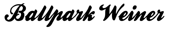 Ballpark Weiner font