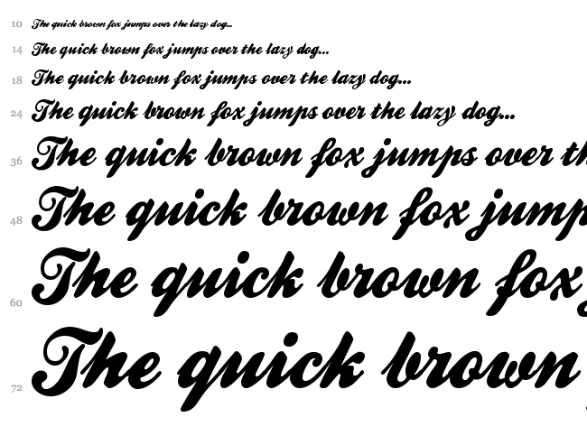 Ballpark Weiner font waterfall