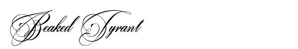 Beaked Tyrant font