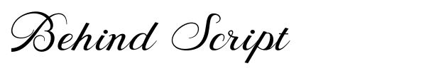 Behind Script font