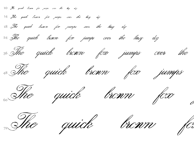 Belphebe font waterfall