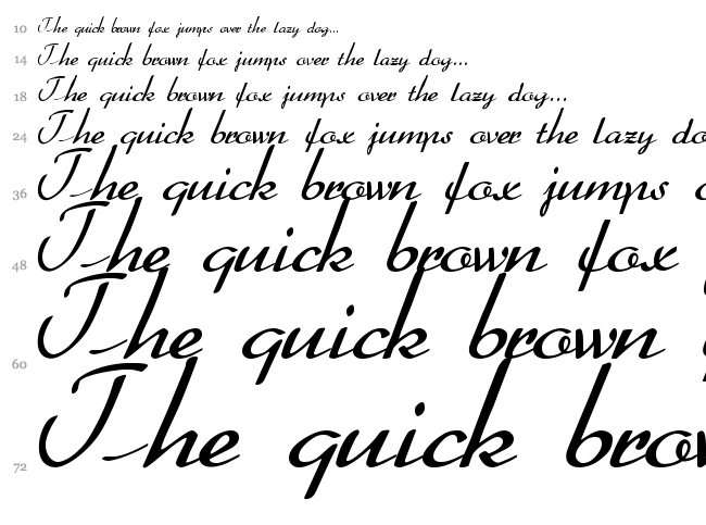 Better Heather font waterfall