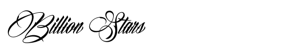 Billion Stars font