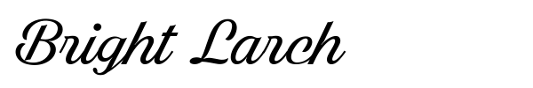 Bright Larch font