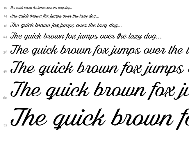 Bright Larch font waterfall