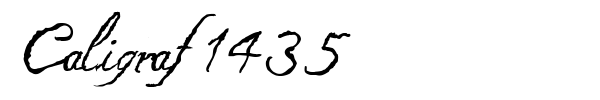 Caligraf 1435 font
