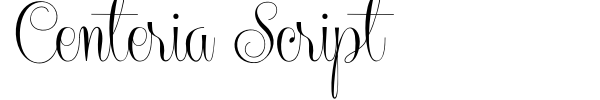 Centeria Script font