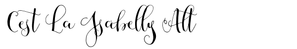 Cest La Isabelly Alt font preview