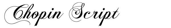 Chopin Script font
