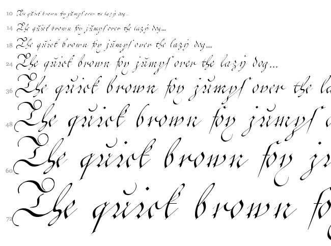  font waterfall
