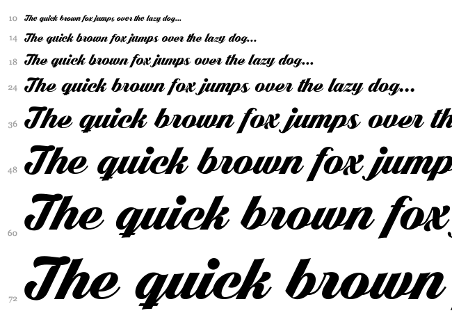 Dark Larch font waterfall