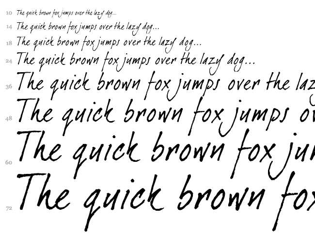 Dear Joe font waterfall