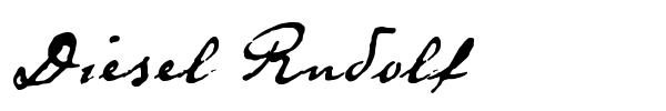 Diesel Rudolf font