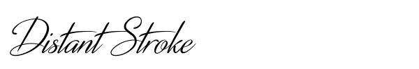 Distant Stroke font