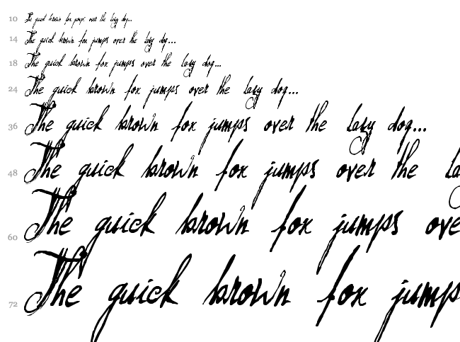 Don Quixote font waterfall