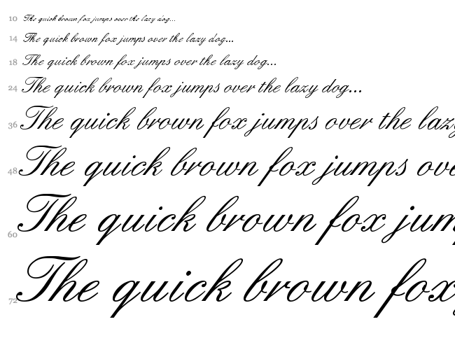 English font waterfall