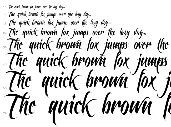 Feathergraphy font waterfall
