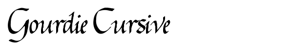 Gourdie Cursive font