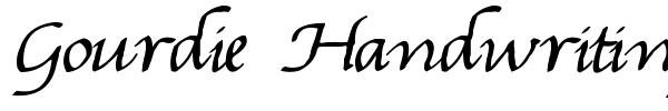 Gourdie Handwriting font
