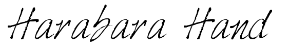 Harabara Hand font
