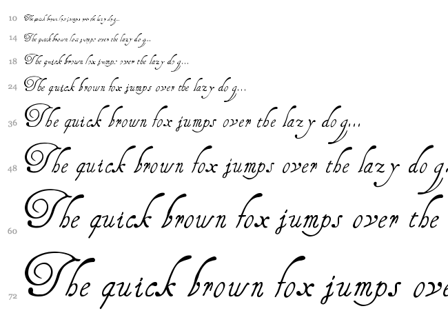 Henry Morgan Hand font waterfall