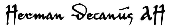 Herman Decanus AH font preview