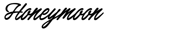 Honeymoon font preview