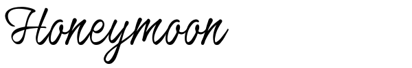 Honeymoon font preview