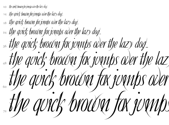 Ibleum font waterfall