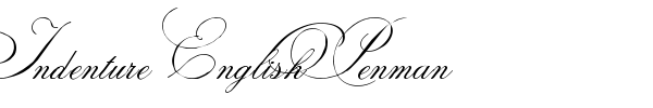 Indenture English Penman font