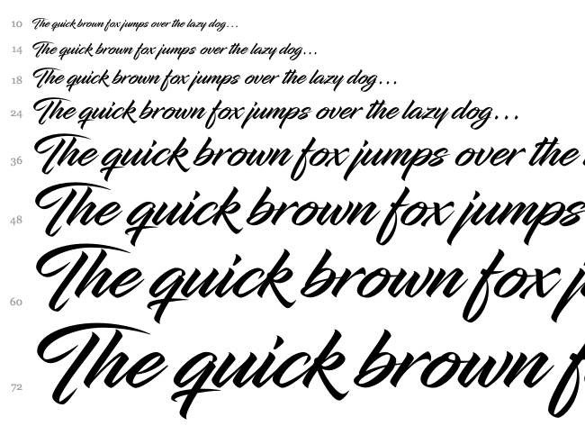 Infinite Stroke font waterfall