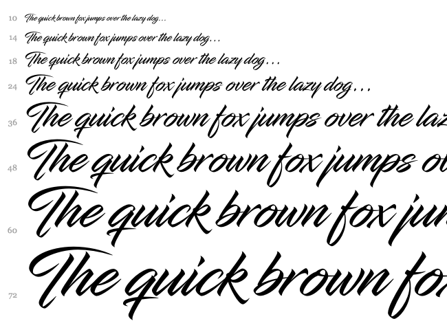 Infinite Stroke font waterfall