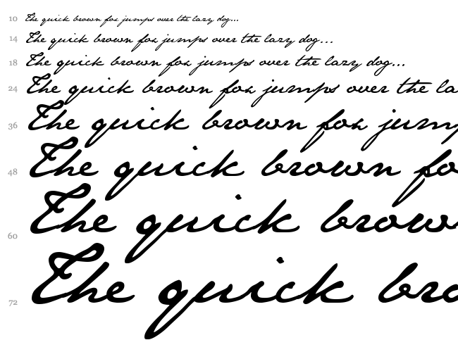 Jane Austen font waterfall