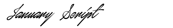 January Script font
