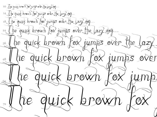 JB Style font waterfall