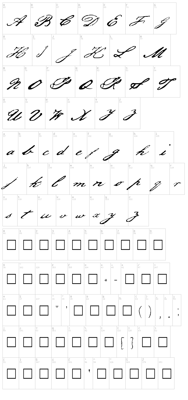 Jefferson font map