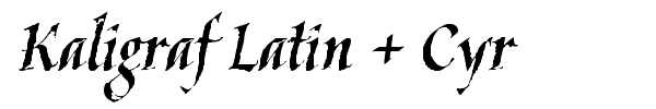 Kaligraf Latin + Cyr font preview