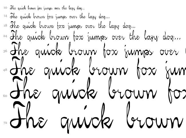 Kelly Brown font waterfall