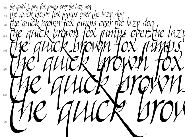 Killigraphy font waterfall