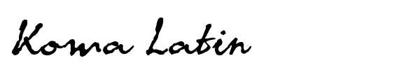 Koma Latin font