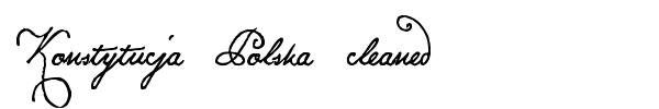 Konstytucja Polska cleaned font