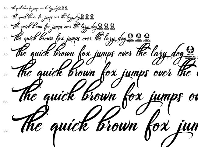 Libertinage font waterfall