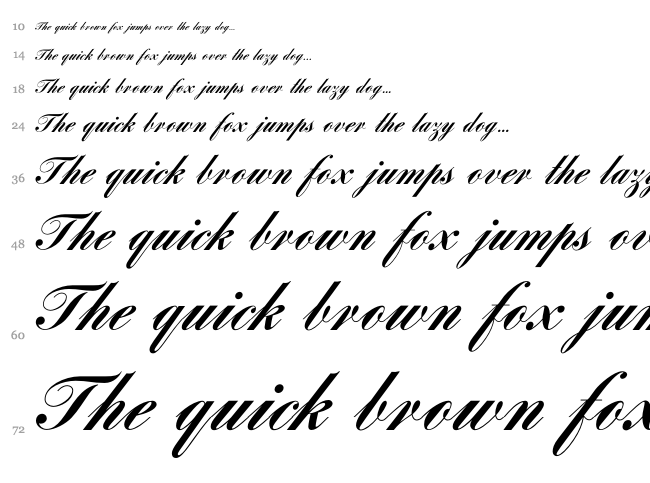 Louisa CP font waterfall