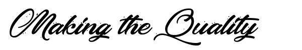 Making the Quality font